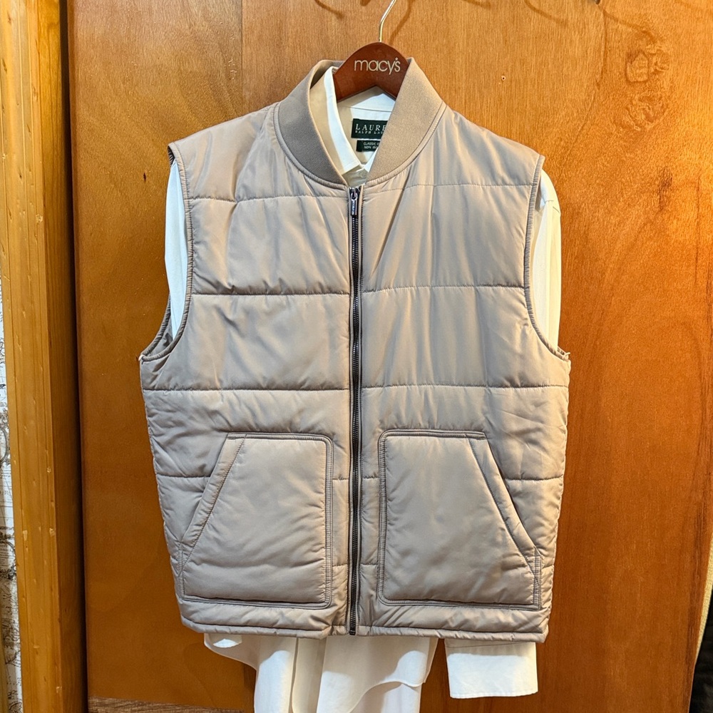 Bugatchi Tan Puffer Vest
